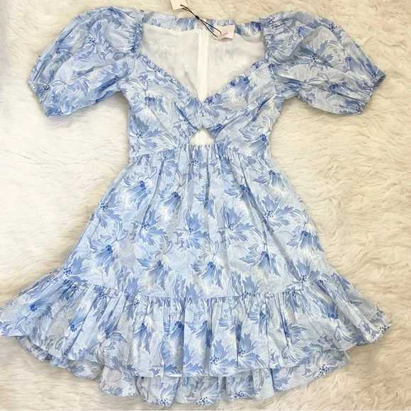 CINQ A SEPT BLUE KAYLA DRESS - Picture 4 of 8